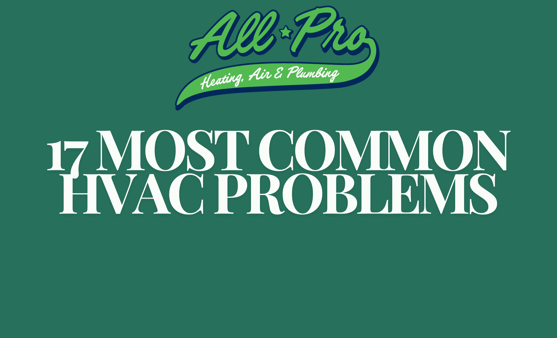 17 most common hvac problems by all pro