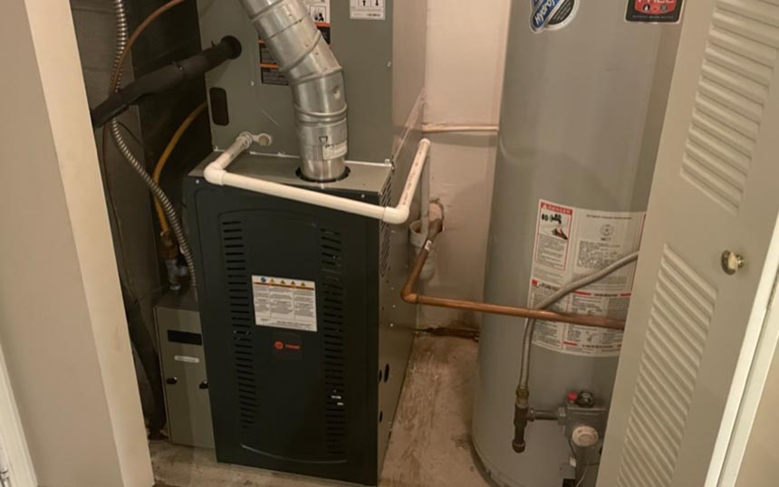 Furnace and water heater closet
