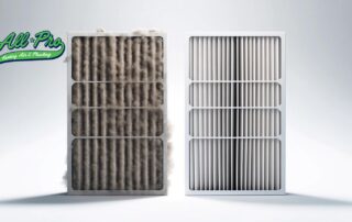 clean and dirty air filter